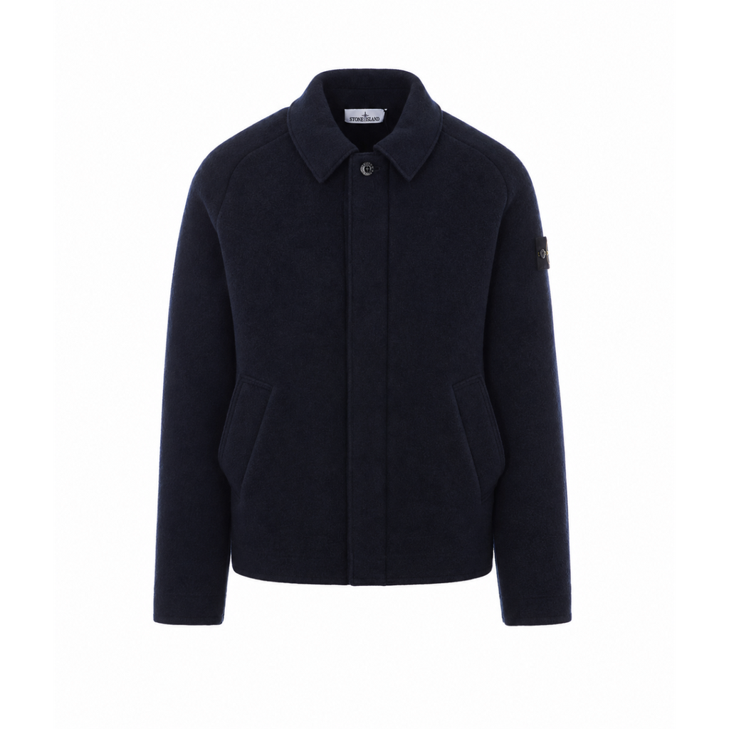 Stone Island Men's Virgin Wool Jacket in Navy Blue - view 1
