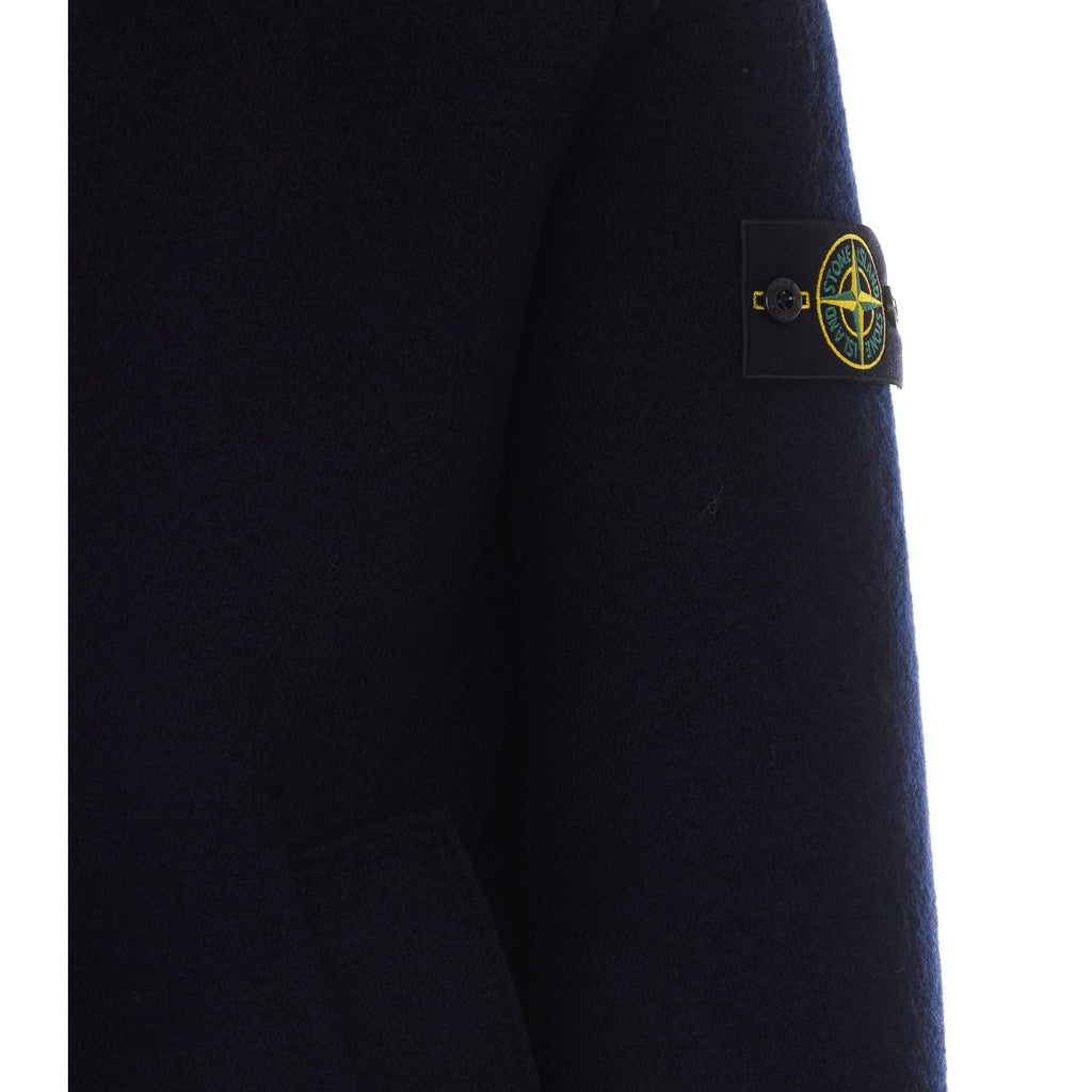 Stone Island Men's Virgin Wool Jacket in Navy Blue - view 2