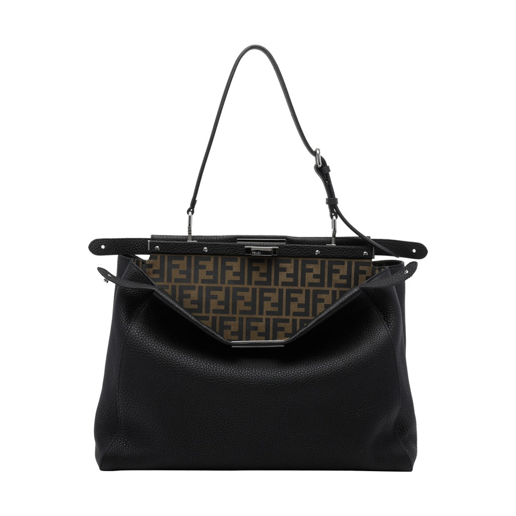 Fendi Men's Large My Peekaboo Leather Bag in Black - view 2