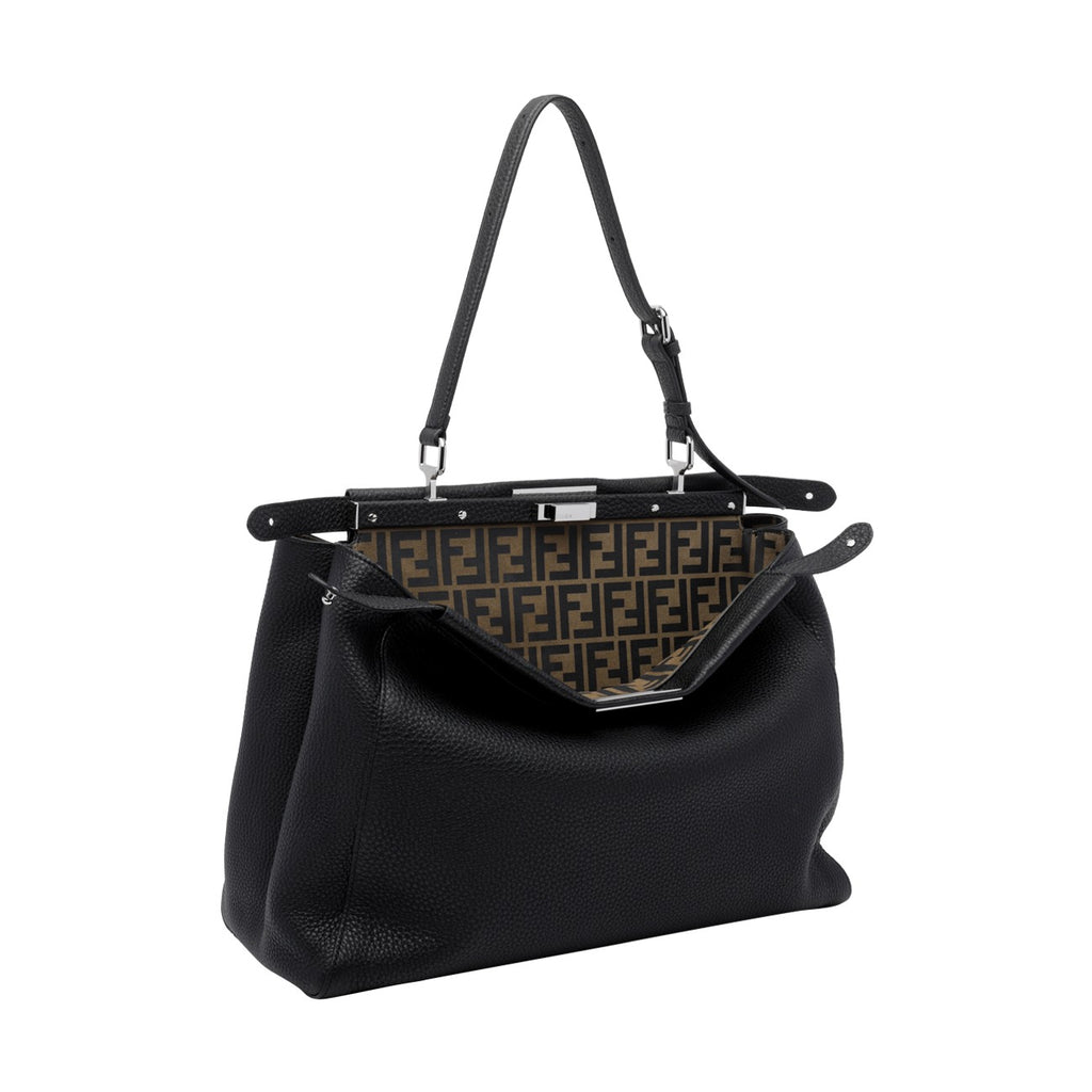 Fendi Men's Large My Peekaboo Leather Bag in Black - view 3
