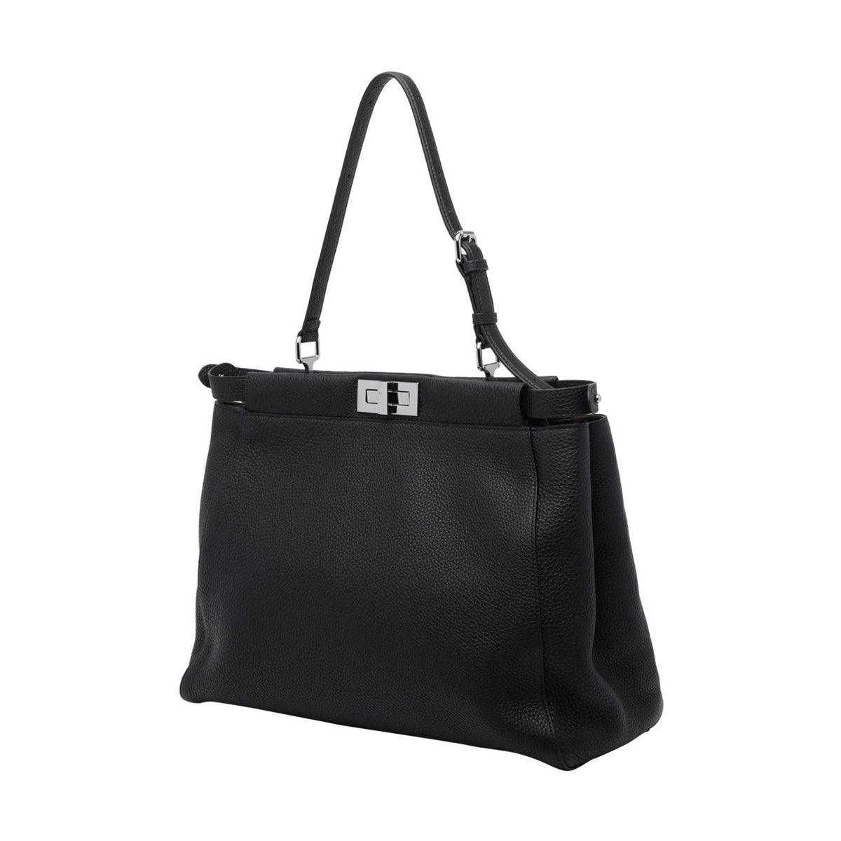 Fendi Men's Large My Peekaboo Leather Bag in Black - view 4
