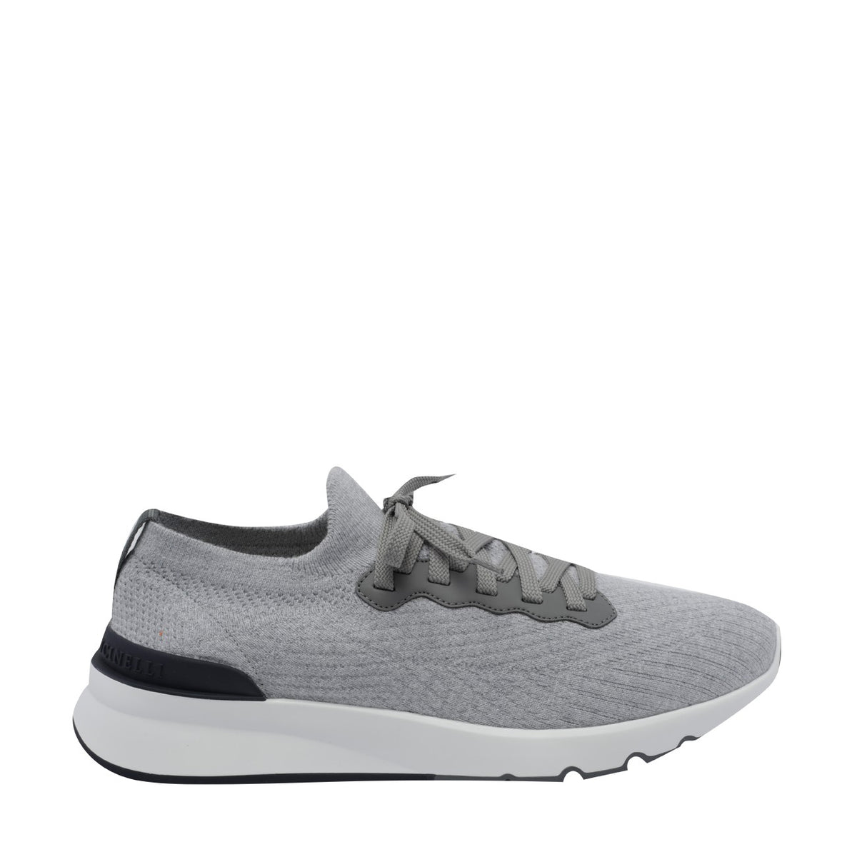 Brunello Cucinelli Men's Knit Runner Sneakers in Grey - view 1