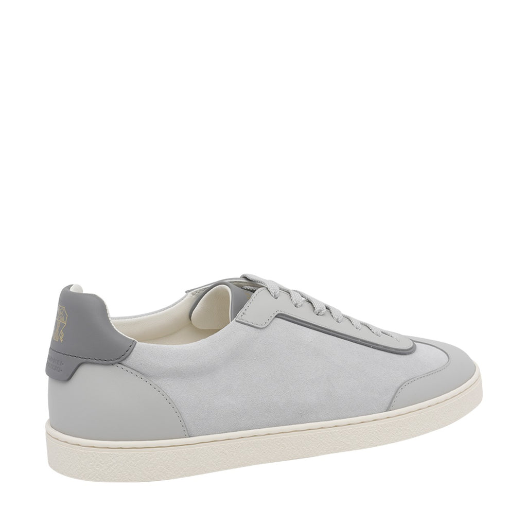Brunello Cucinelli Men's Suede Sneakers in Grey - view 4