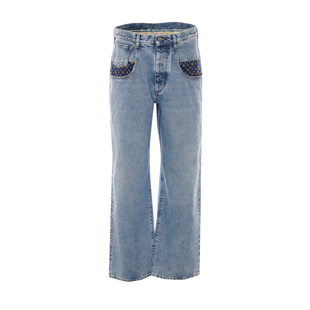 Maison Margiela Men's Denim Patchwork Jeans in Blue - view 1