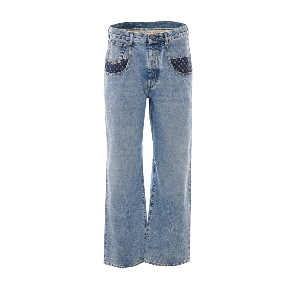 Maison Margiela Men's Denim Patchwork Jeans in Blue - view 1