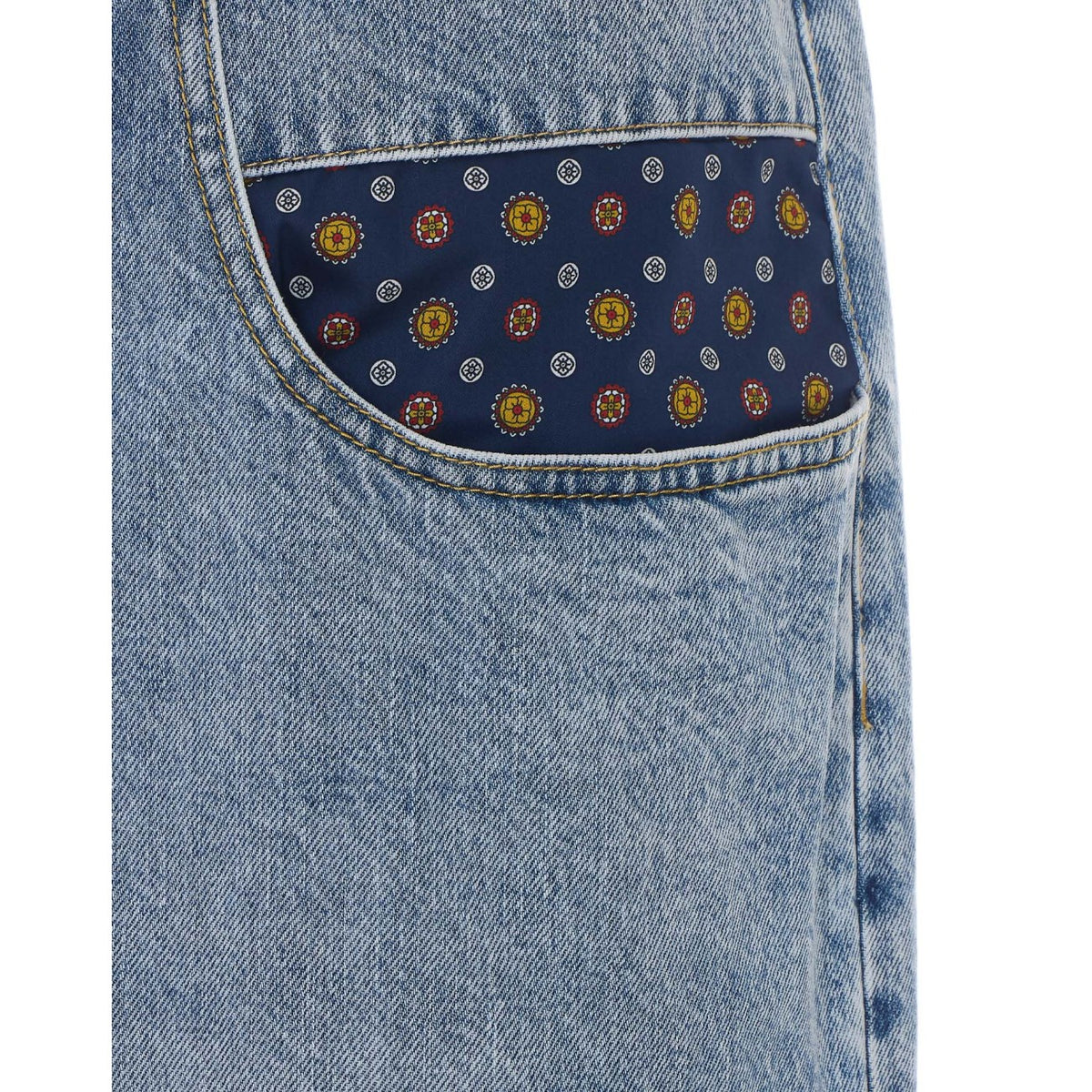 Maison Margiela Men's Denim Patchwork Jeans in Blue - view 2