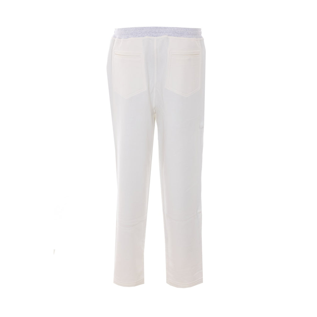 Brunello Cucinelli Men's Cotton Track Pants in White - view 3