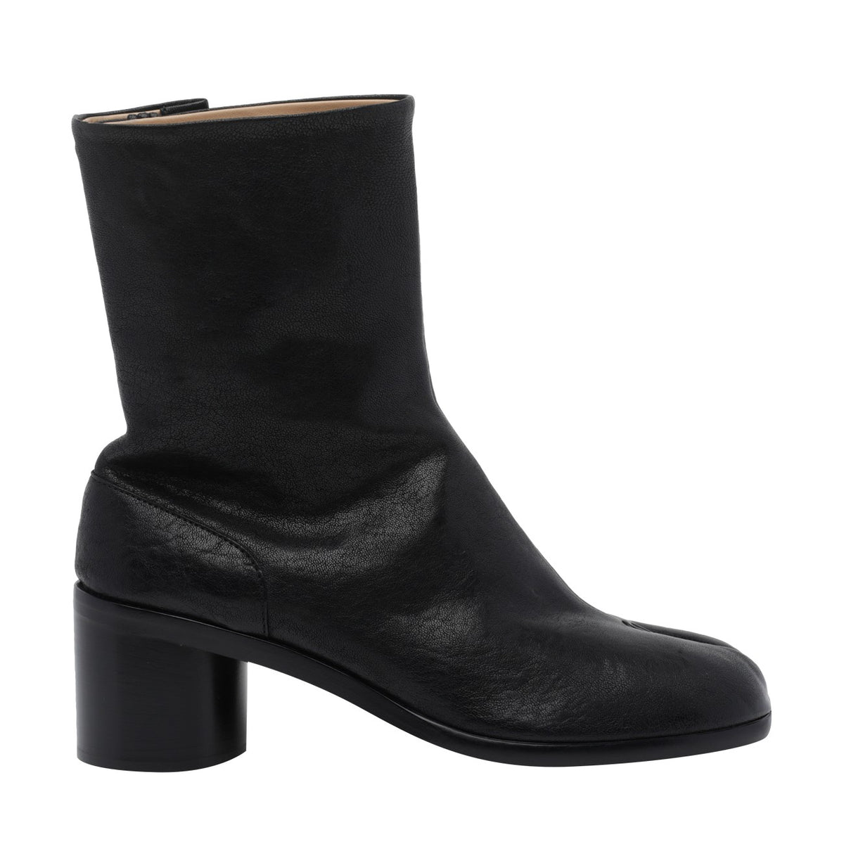 Maison Margiela Men's Leather Tabi Boots in Black - view 1