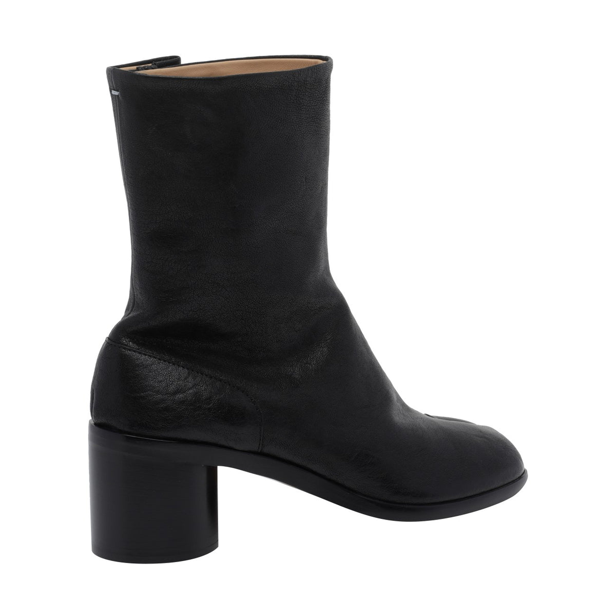 Maison Margiela Men's Leather Tabi Boots in Black - view 4
