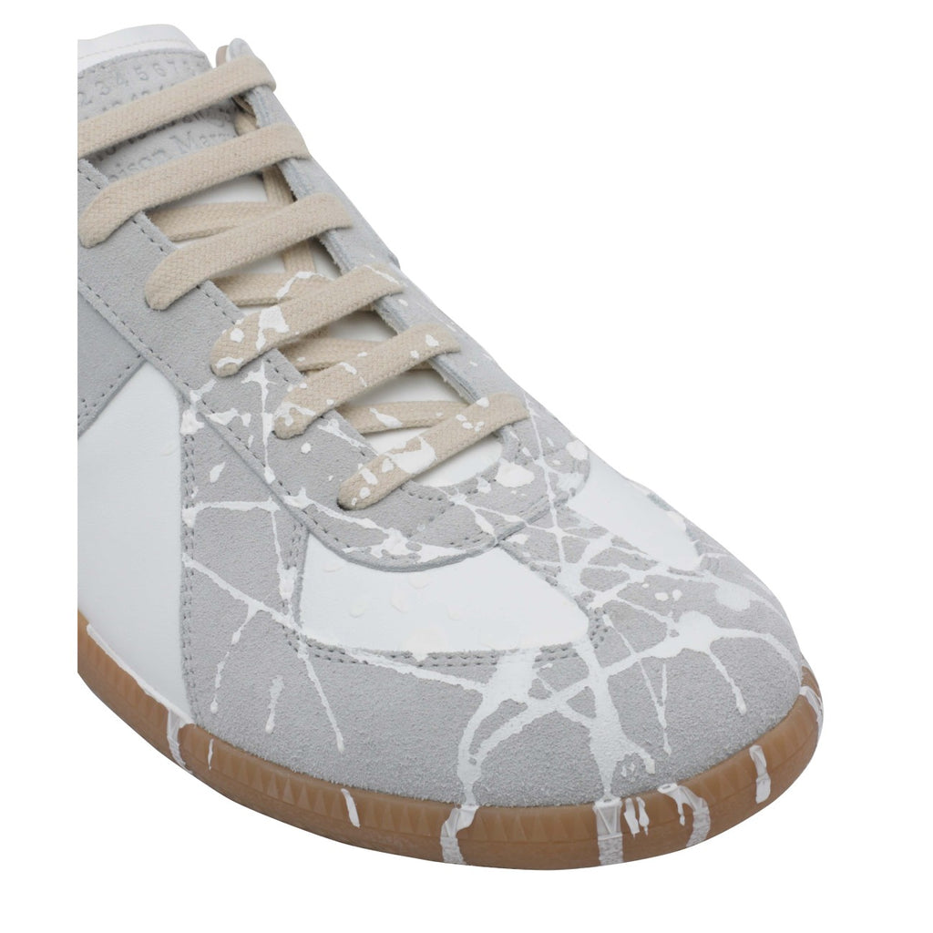Maison Margiela Men's Leather Replica Sneakers in White - view 2