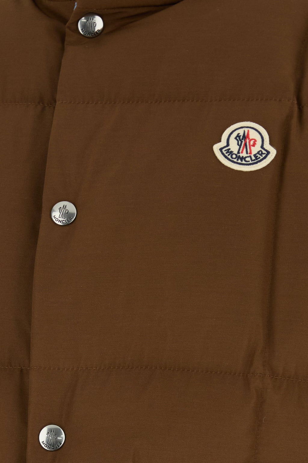 Moncler Men's Brumelune Polyester Down Vest in Chocolate