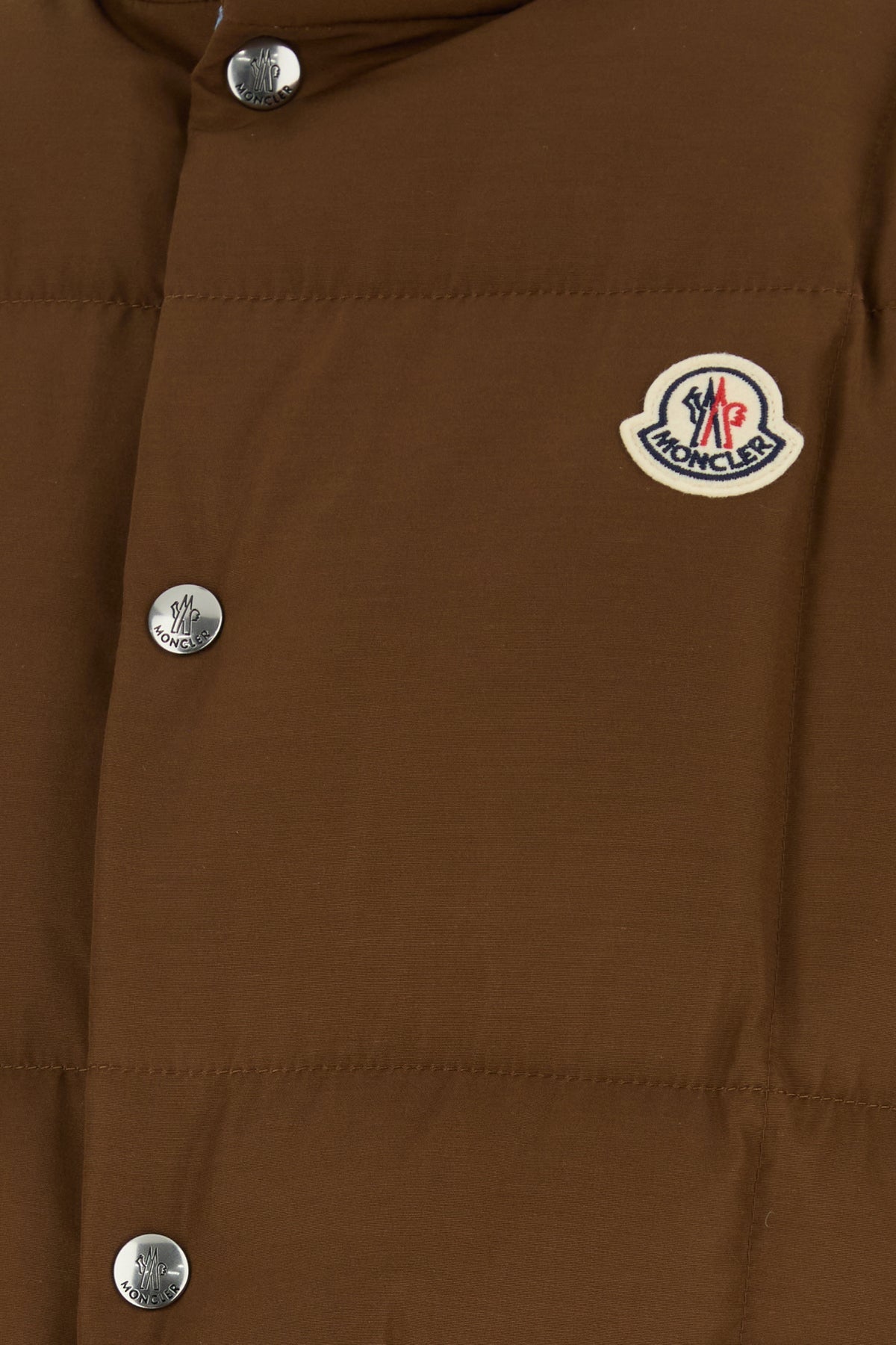 Moncler Men's Brumelune Polyester Down Vest in Chocolate