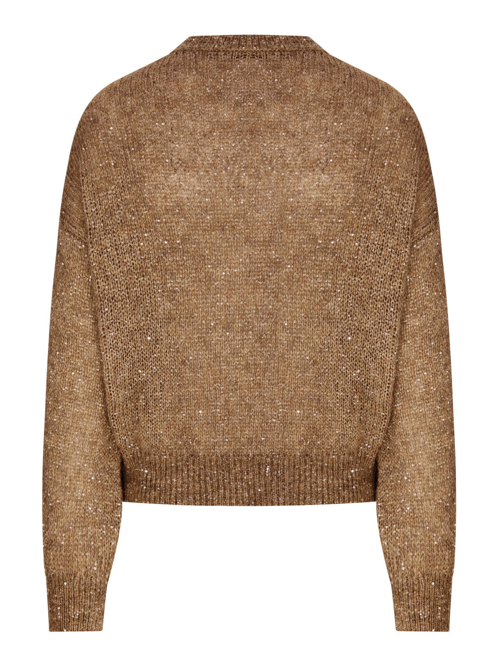 Brunello Cucinelli Women's Lurex Sweater in Camel Mohair - view 2
