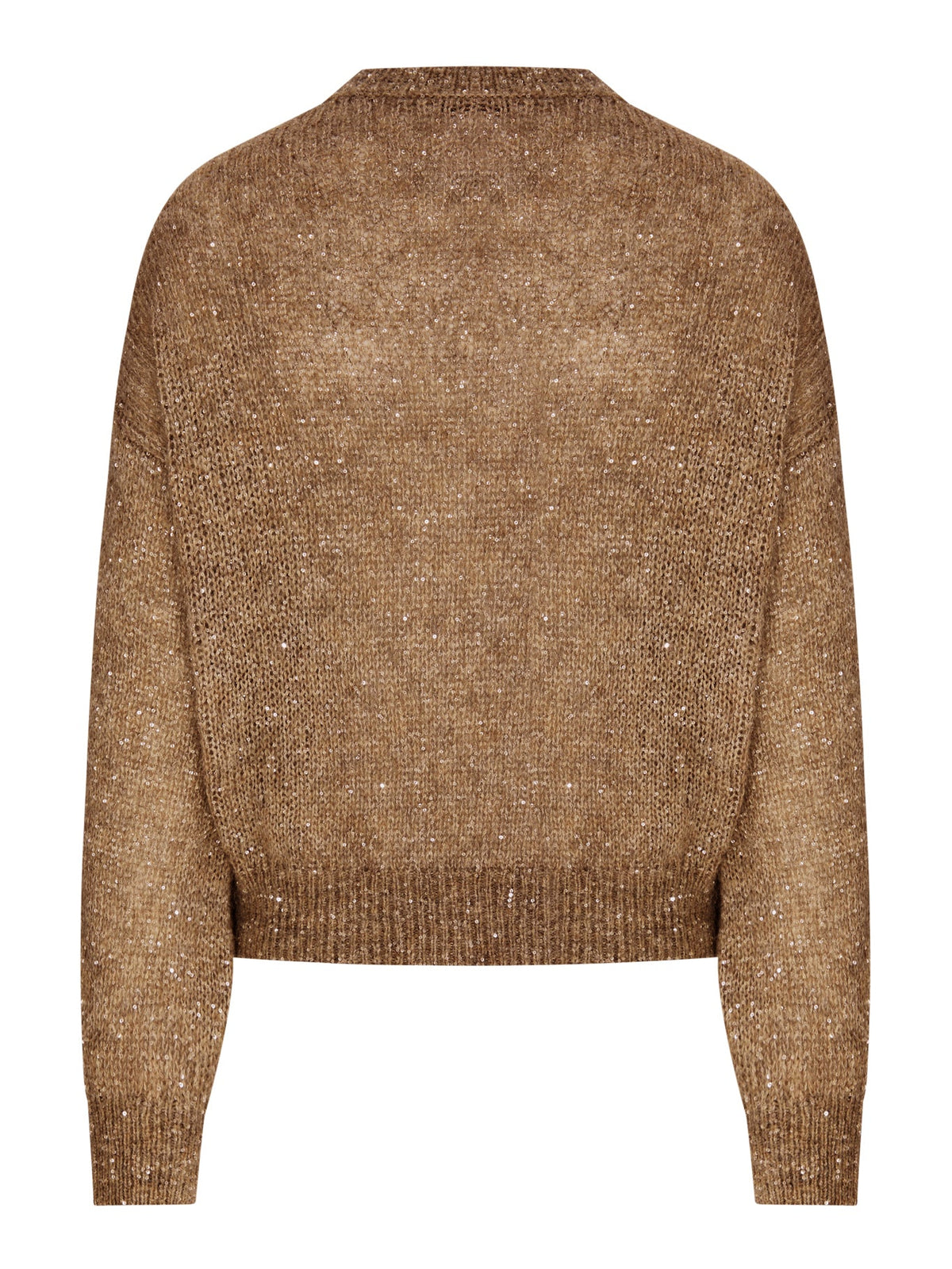 Brunello Cucinelli Women's Lurex Sweater in Camel Mohair - view 2