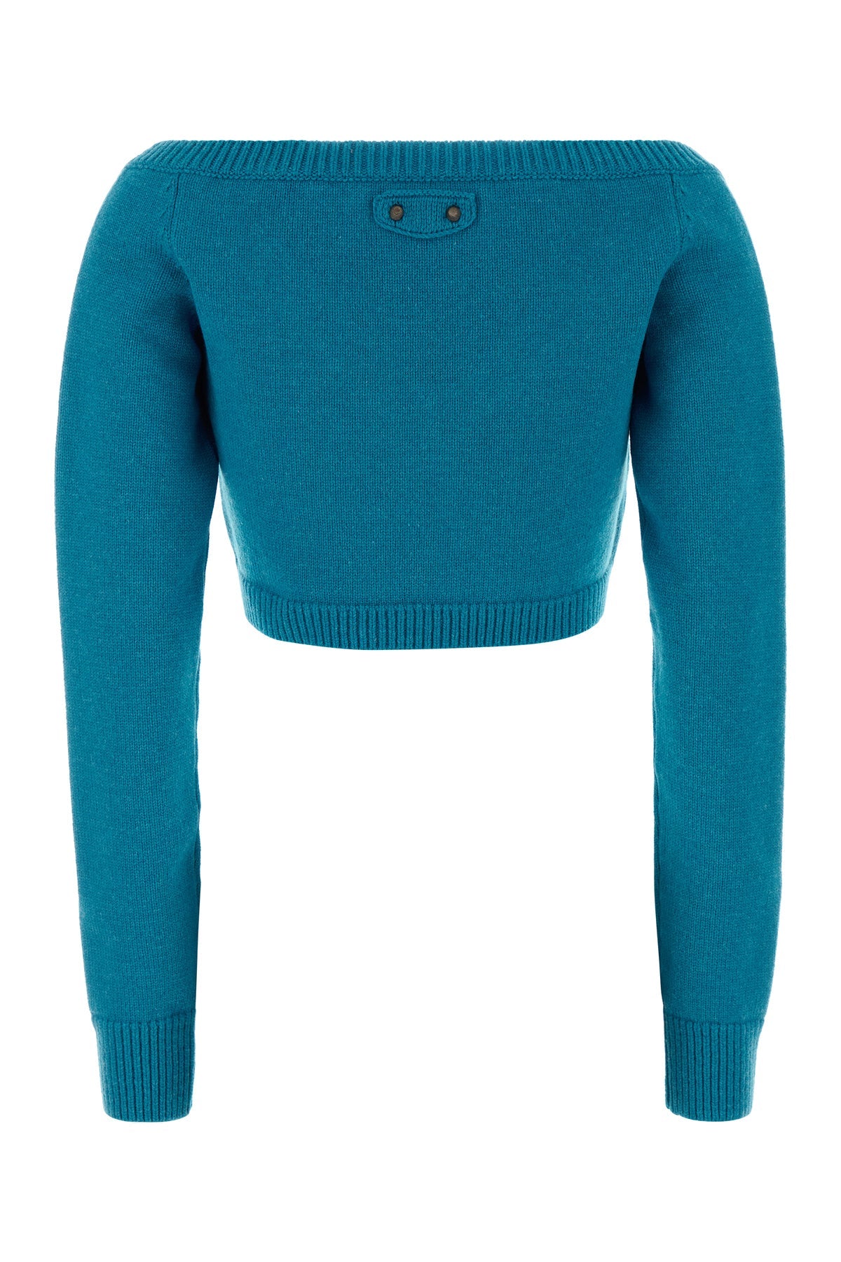Balenciaga Women's Stretch Wool Blend Sweater in Turquoise