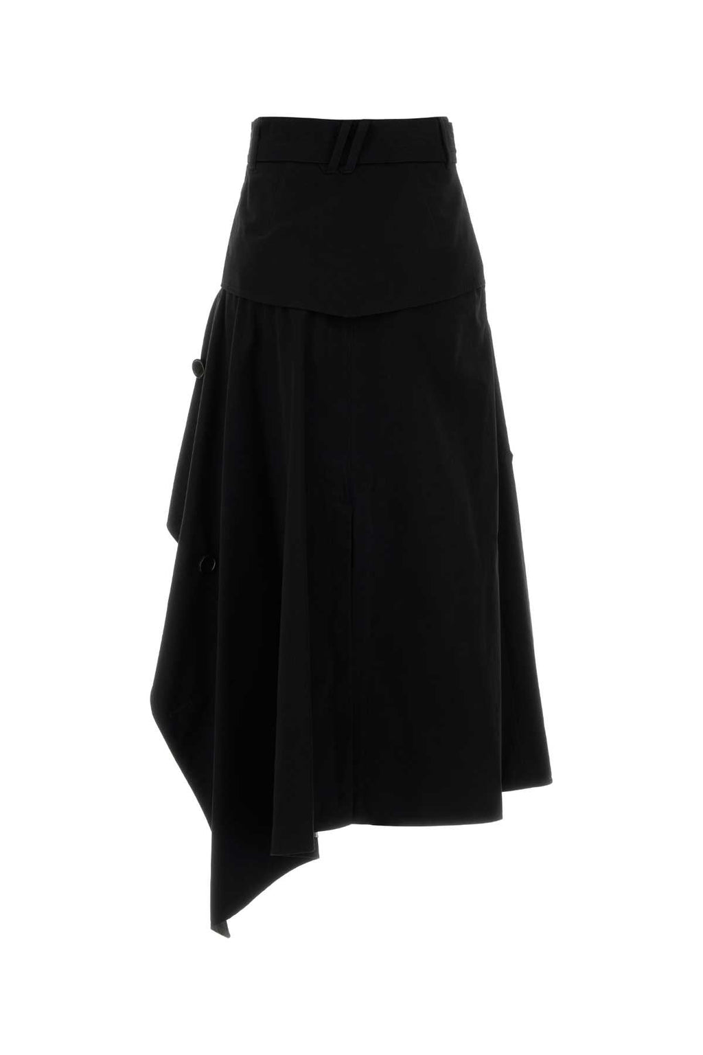 Burberry Women's Cotton Asymmetric Skirt in Black - view 2