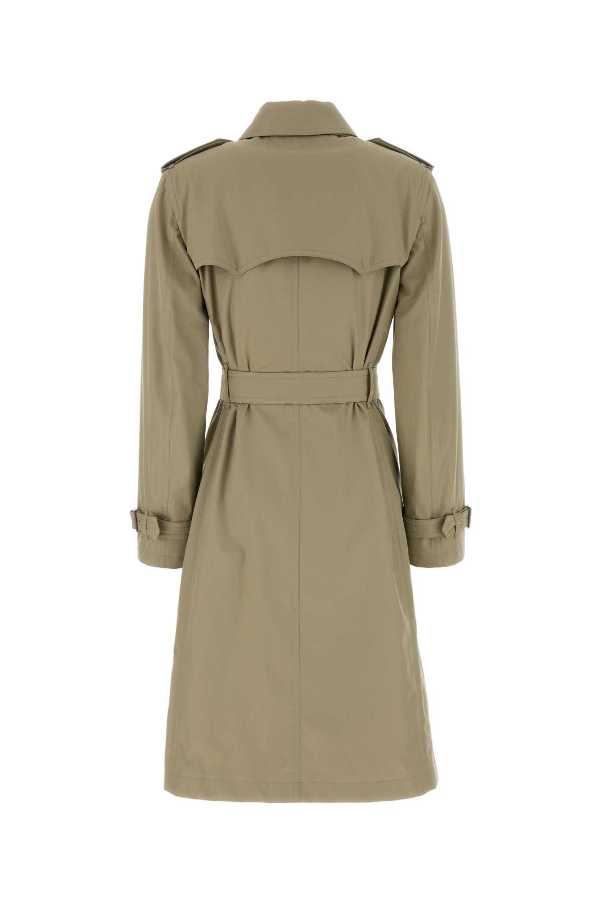 Burberry Women's Silk Trench Coat in Khaki - view 2