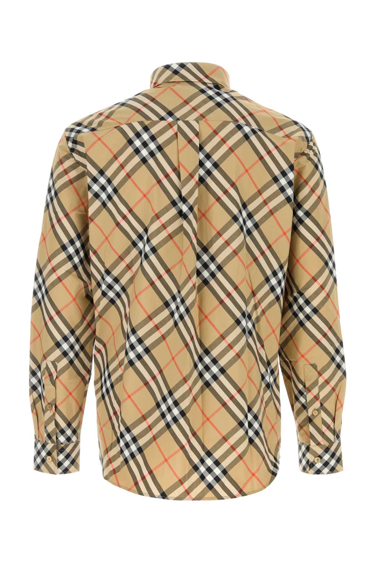 Burberry Men's Cotton Check Shirt in Beige - view 2