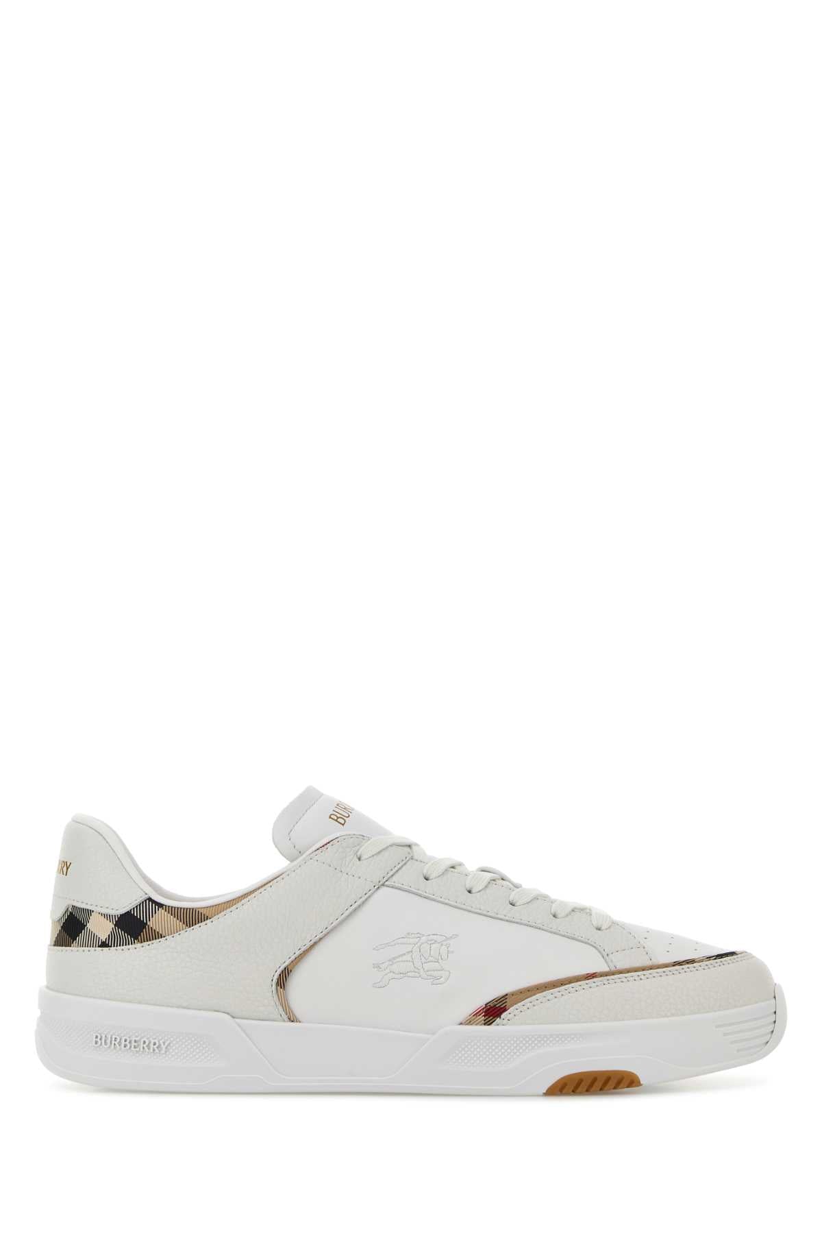 Burberry Men's Leather Sneakers in White - view 1
