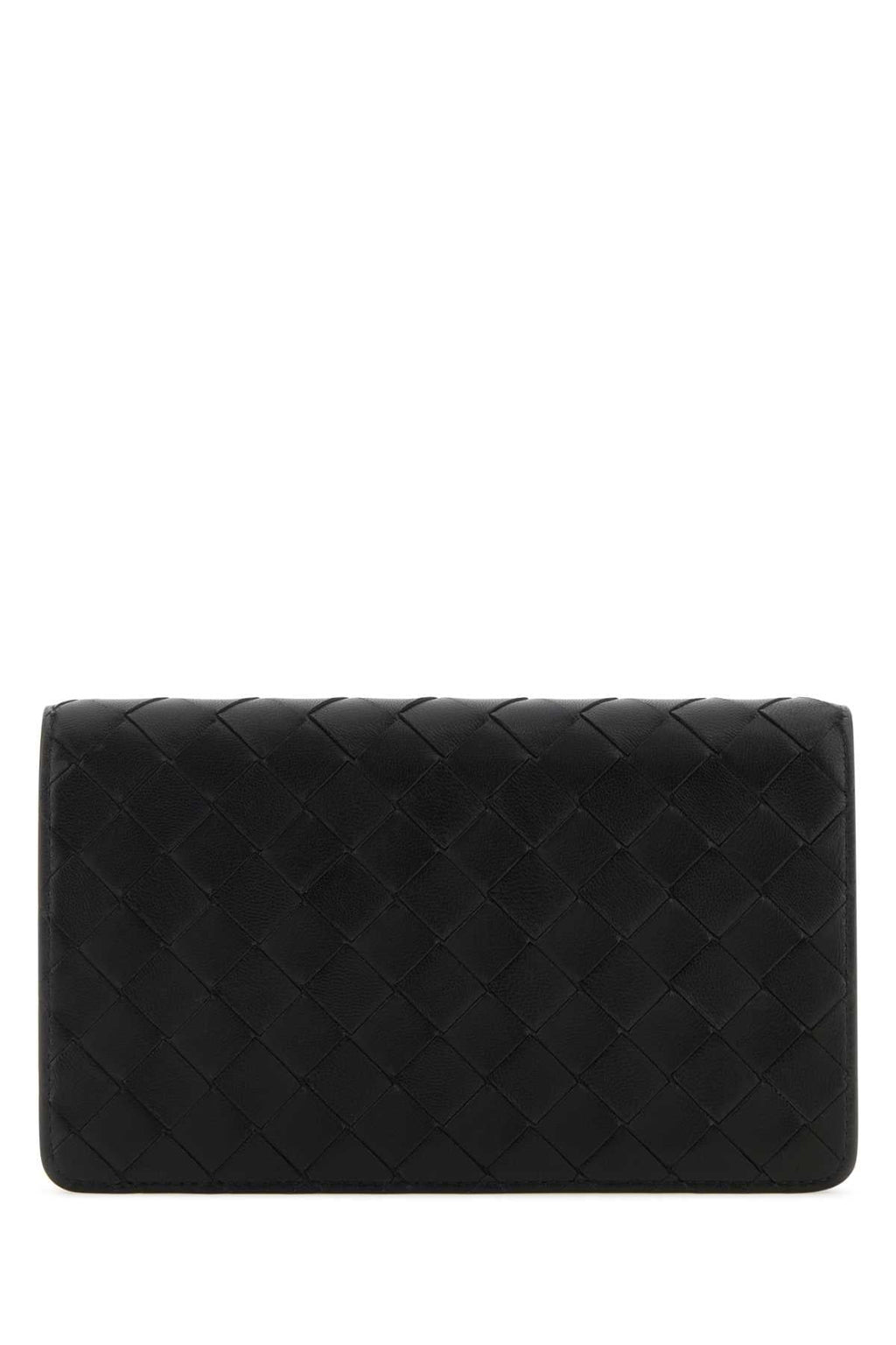 Bottega Veneta Women's Lambskin Wallet in Black - view 1
