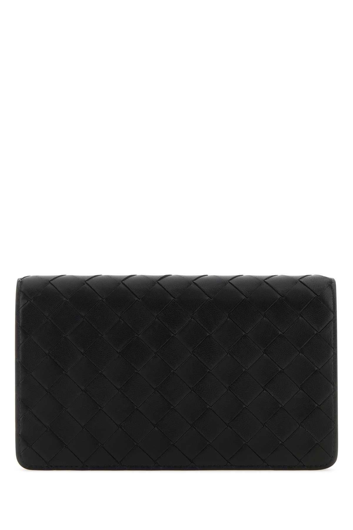 Bottega Veneta Women's Lambskin Wallet in Black - view 1