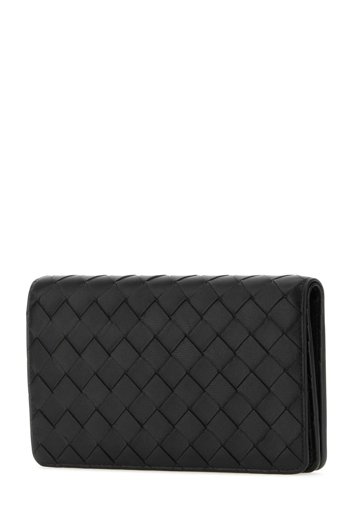 Bottega Veneta Women's Lambskin Wallet in Black - view 2