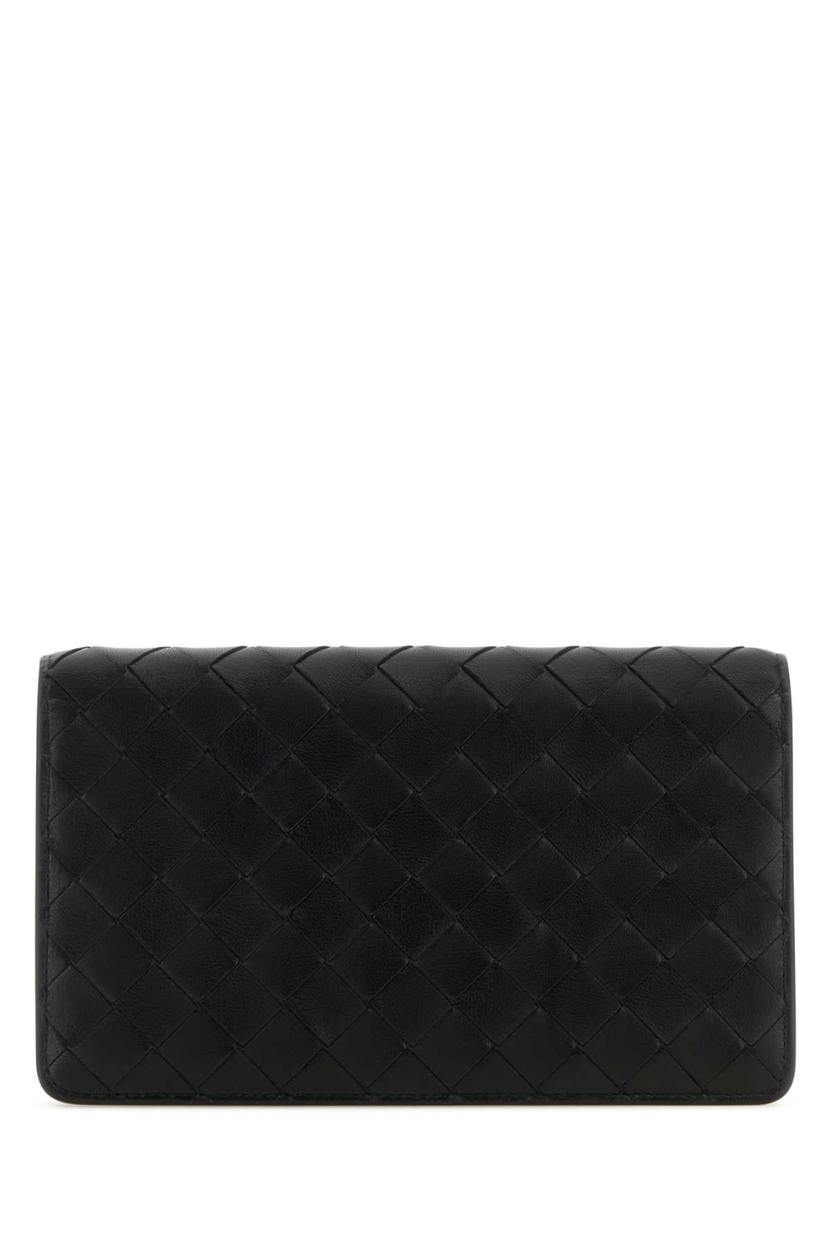 Bottega Veneta Women's Lambskin Wallet in Black - view 3