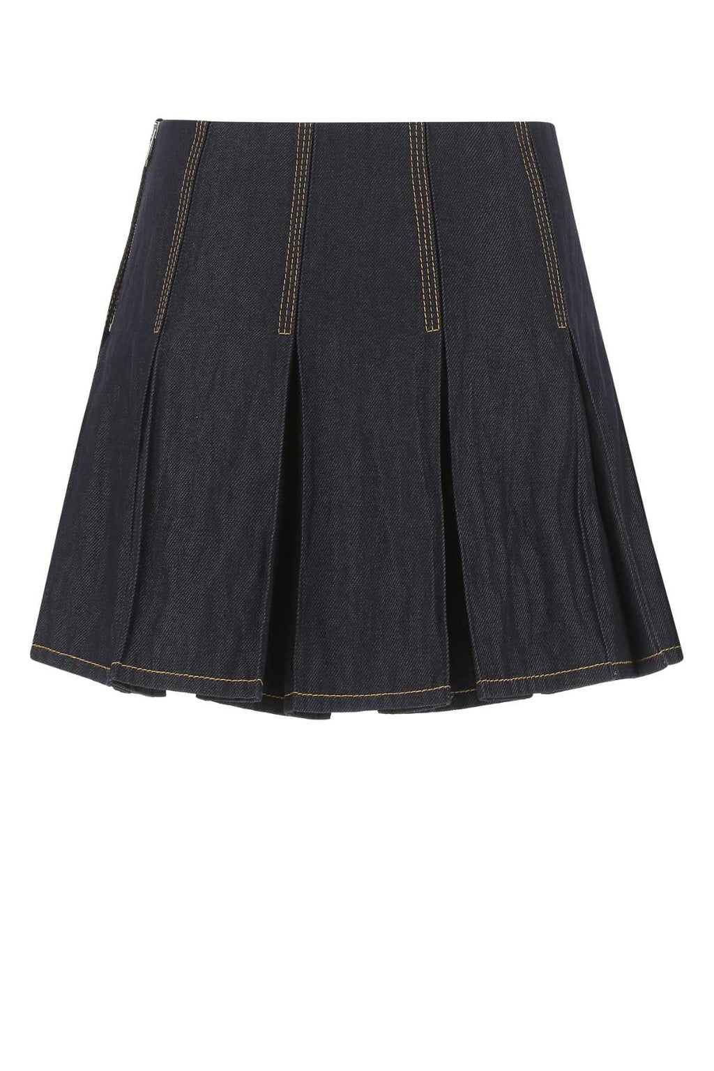Bottega Veneta Women's Cotton Pleated Skirt in Black - view 2