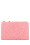 Bottega Veneta Women's Lambskin Quilted Wallet in Pink - view 1