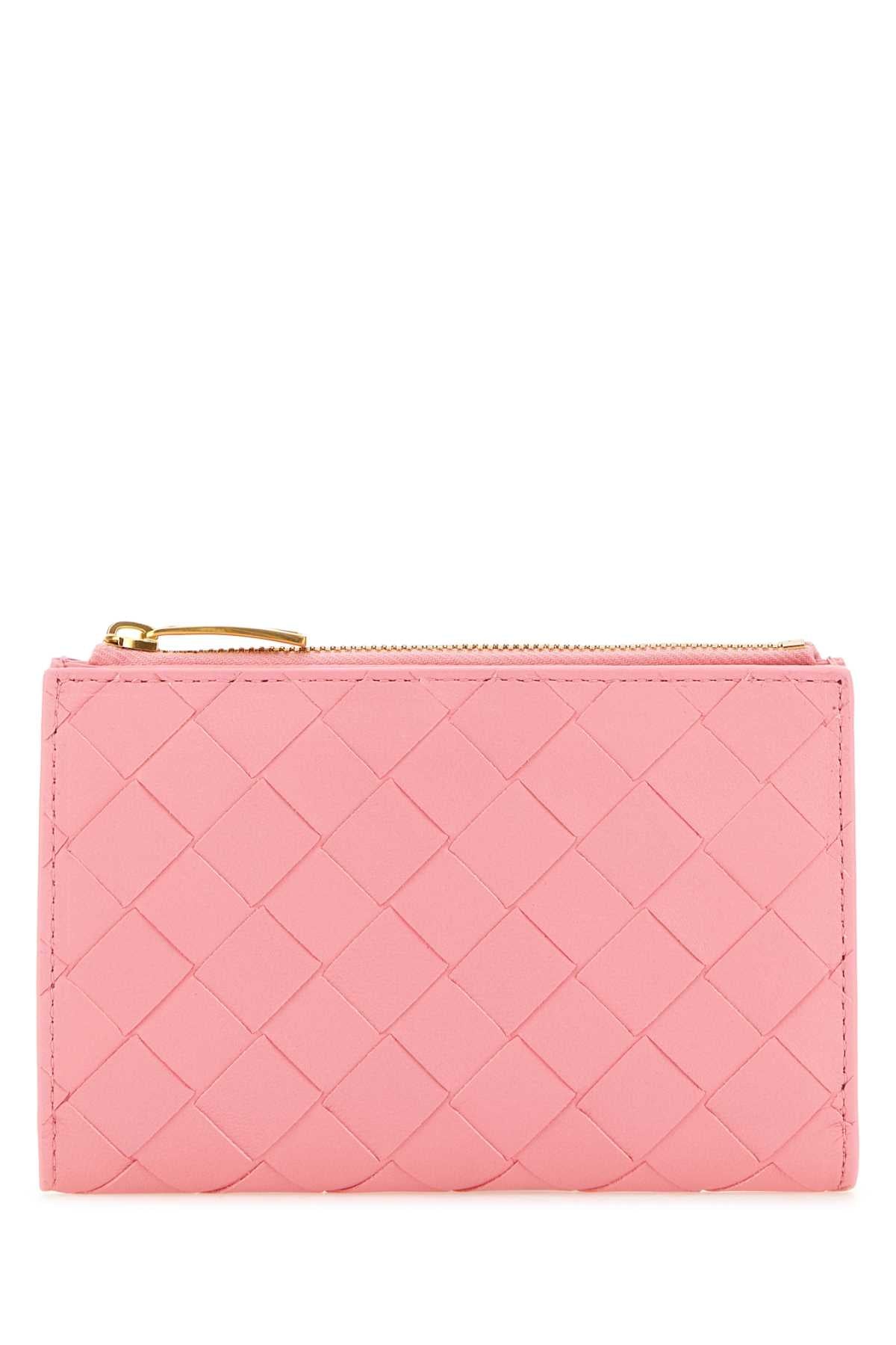 Bottega Veneta Women's Lambskin Quilted Wallet in Pink - view 1