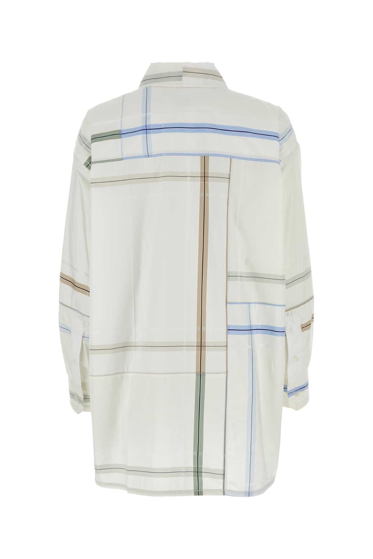 Bottega Veneta Women's Cotton Check Overshirt in Cream - view 2