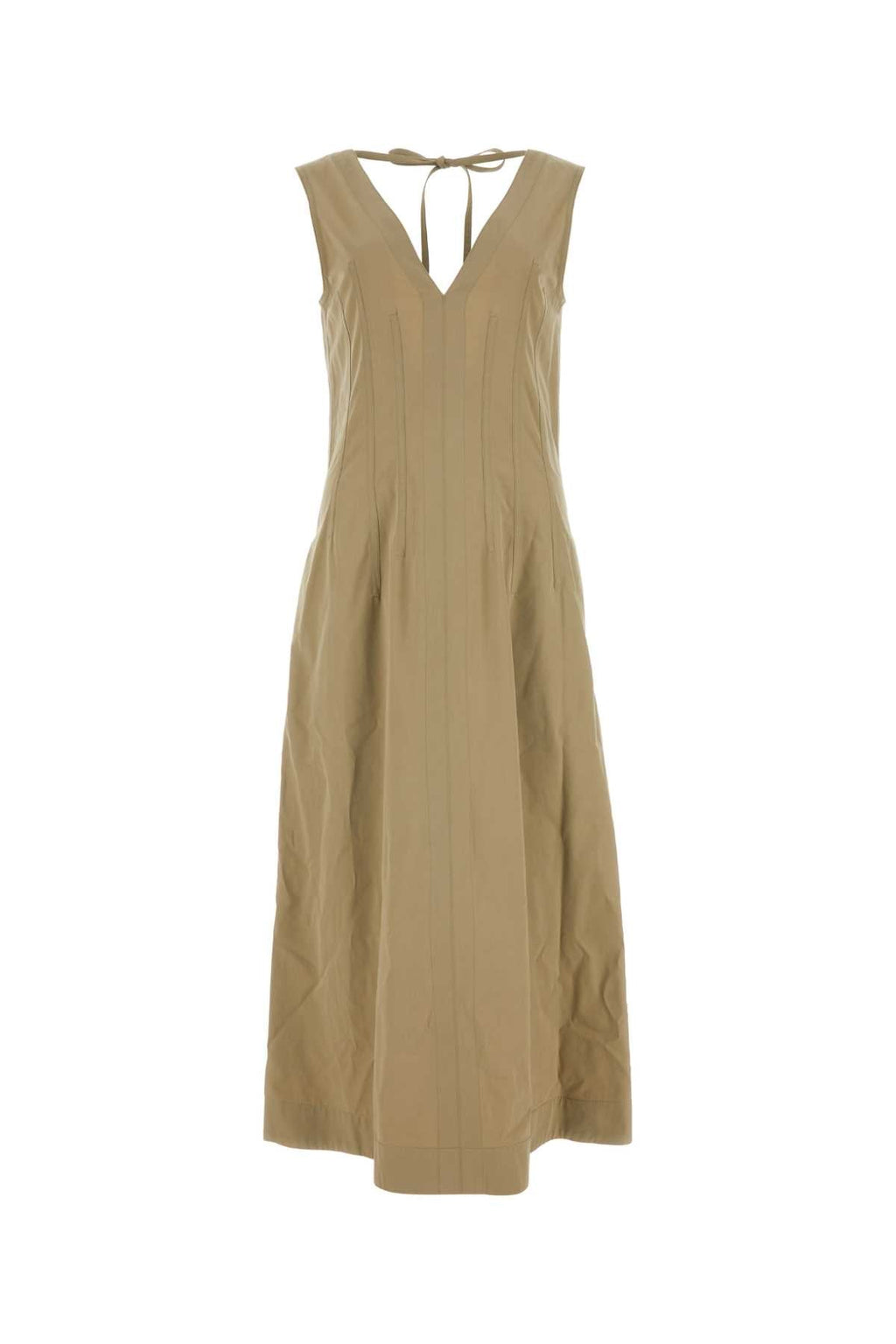Bottega Veneta Women's Cotton Midi Dress in Khaki - view 1