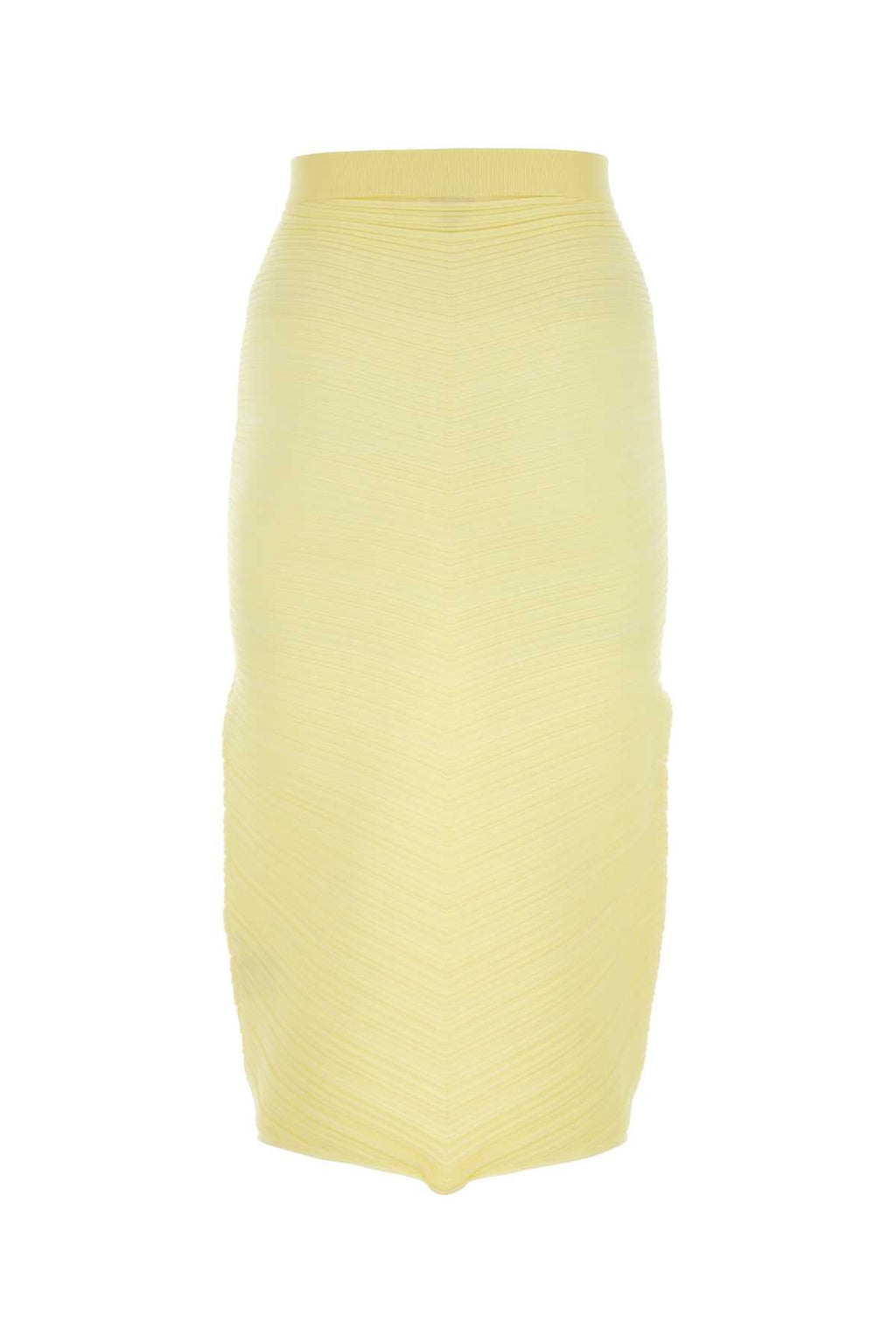 Bottega Veneta Women's Cotton Pencil Skirt in Yellow - view 2