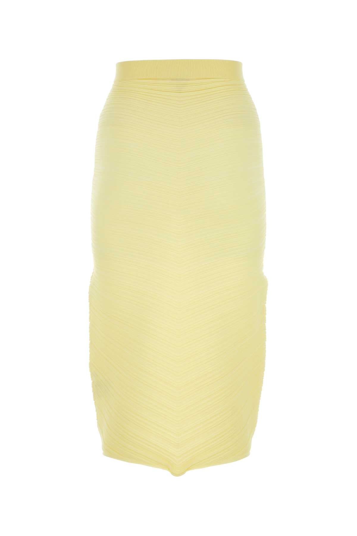 Bottega Veneta Women's Cotton Pencil Skirt in Yellow - view 2