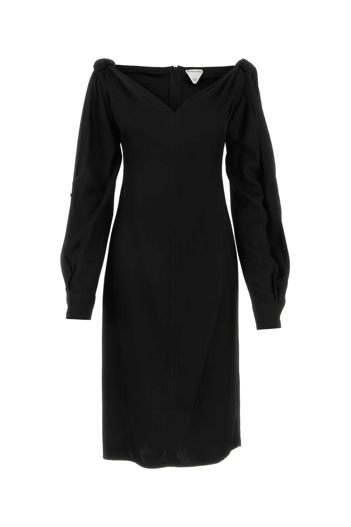 Bottega Veneta Women's Viscose Midi Dress in Black - view 1