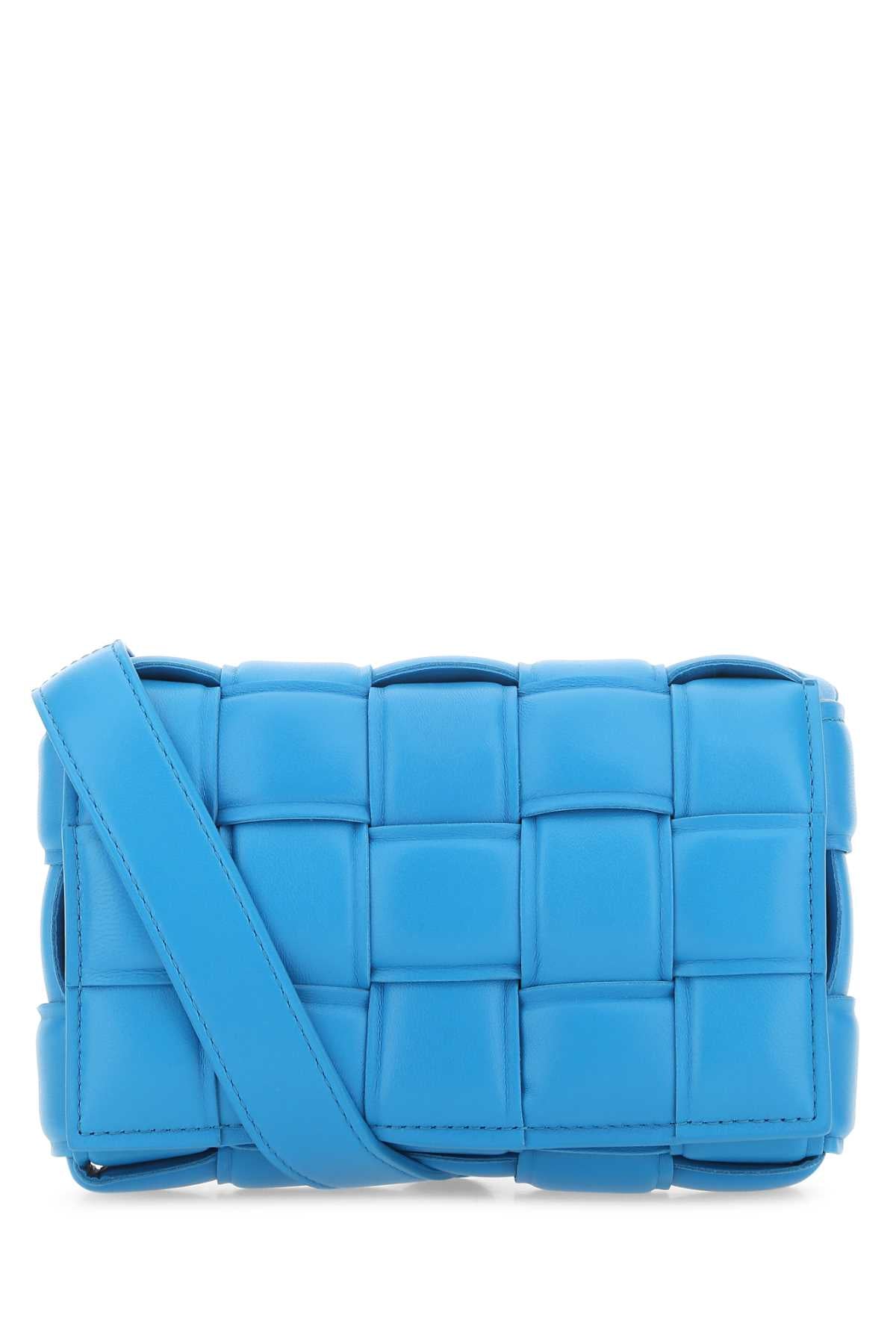 Bottega Veneta Women's Lambskin Padded Cassette in Blue - view 1