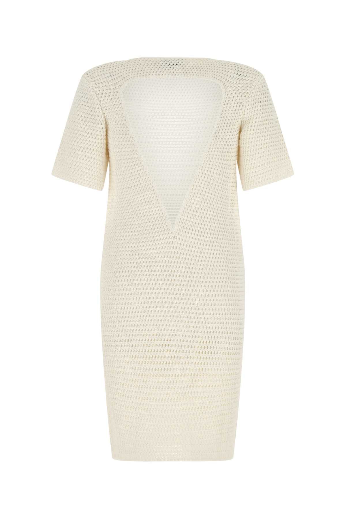 Bottega Veneta Women's Cotton Knit Dress in Cream - view 2