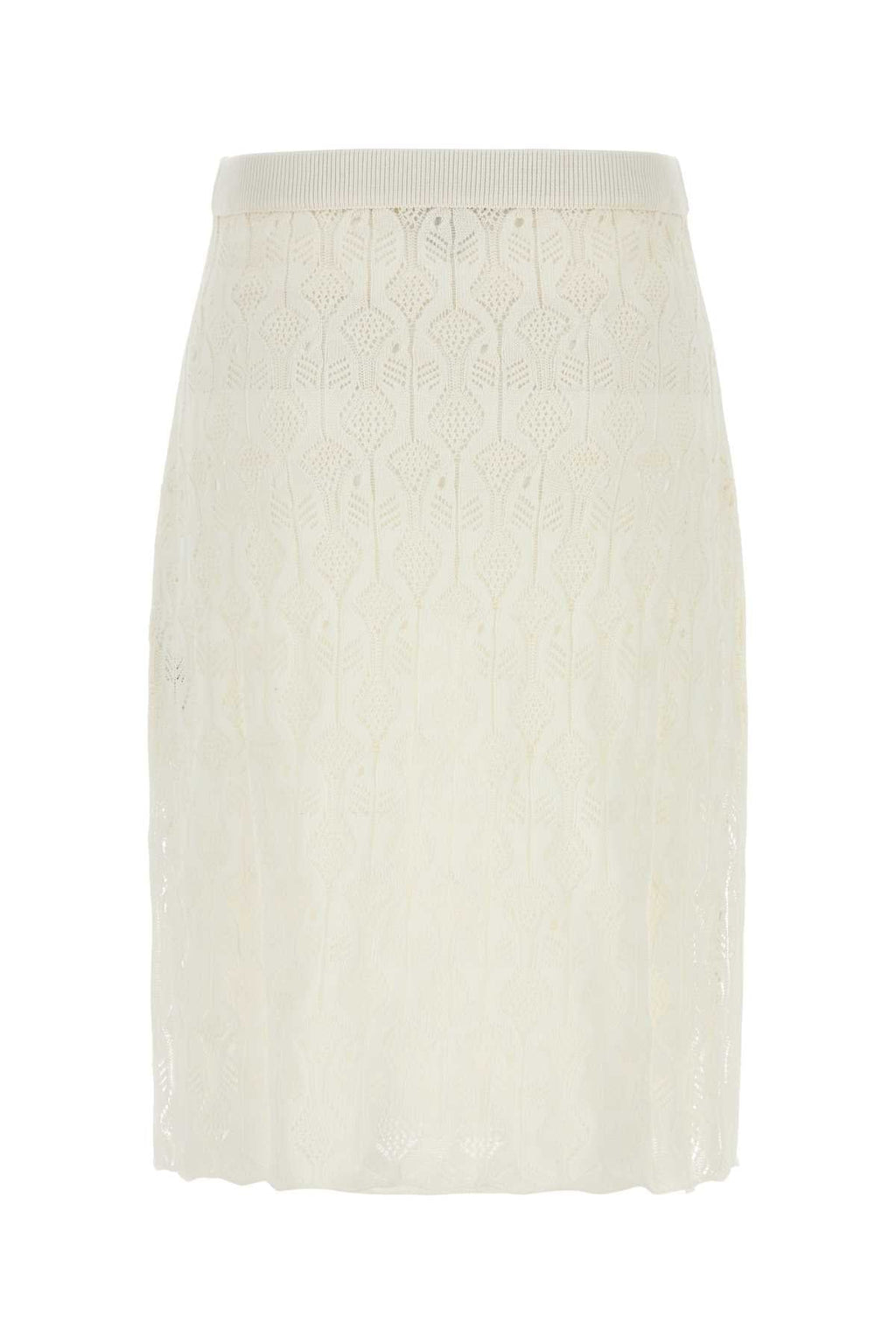 Bottega Veneta Women's Cotton Knit Skirt in Cream - view 2
