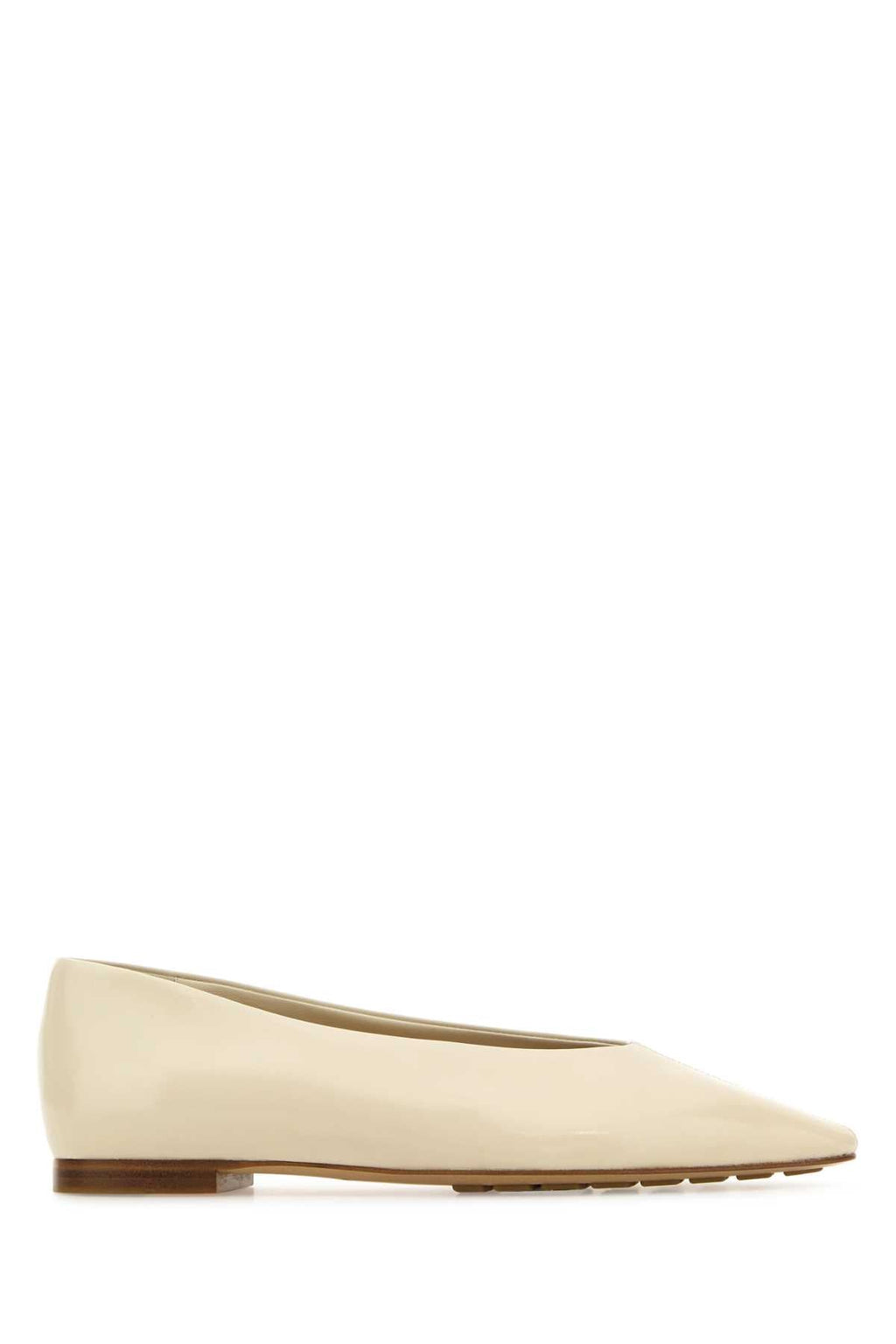 Bottega Veneta Women's Calfskin Pointed Flats in Cream - view 1