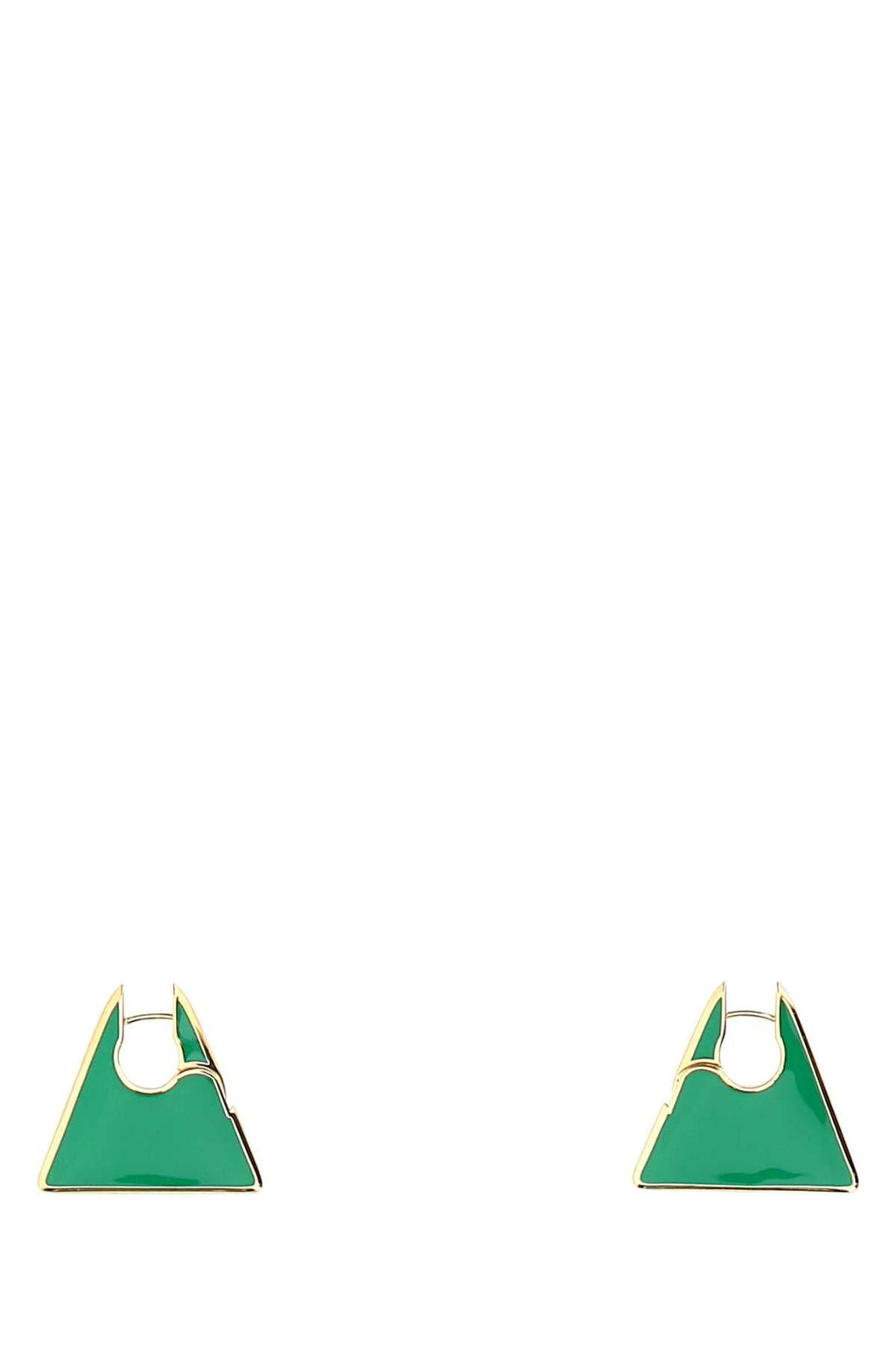 Bottega Veneta Women's Silver Earrings in Green - view 1