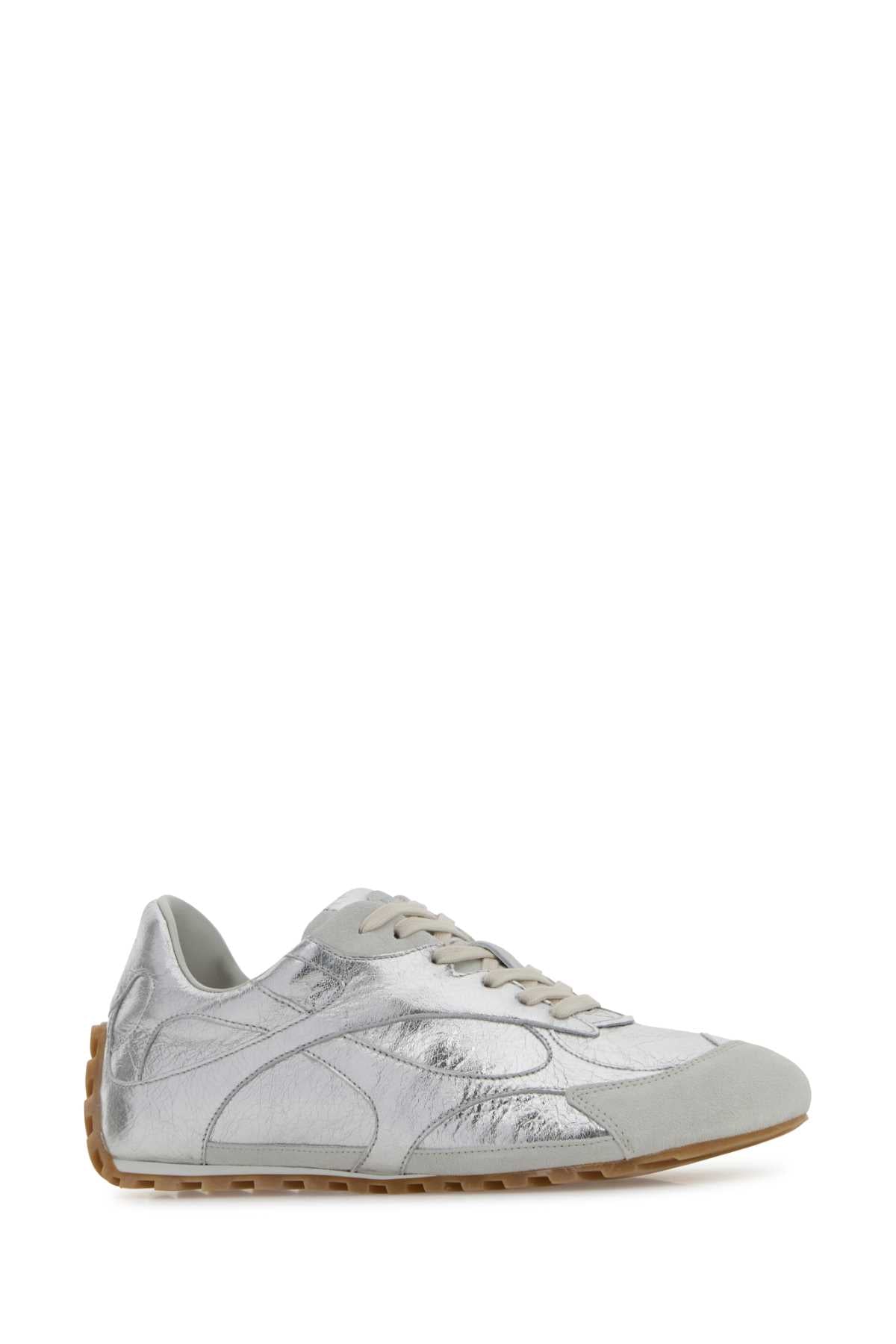 Bottega Veneta Women's Calfskin Orbit Sneakers in Silver - view 2
