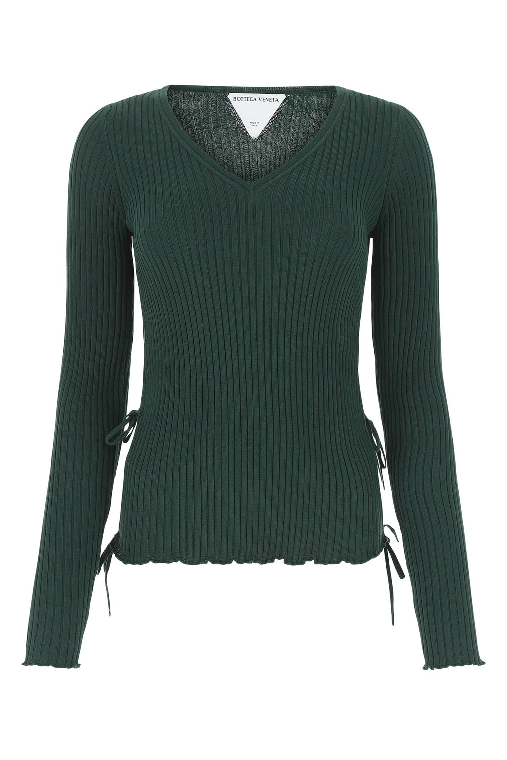 Bottega Veneta Women's Rib Knit Sweater in Green - view 1