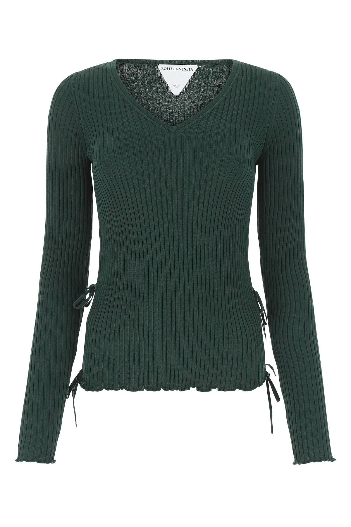 Bottega Veneta Women's Rib Knit Sweater in Green - view 1