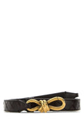 Bottega Veneta Women's Leather Belt in Black - view 1