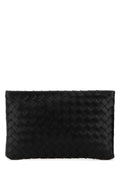 Bottega Veneta Women's Lambskin Pouch in Black - view 1