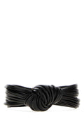 Bottega Veneta Women's Lambskin Knot Bracelet in Black - view 1