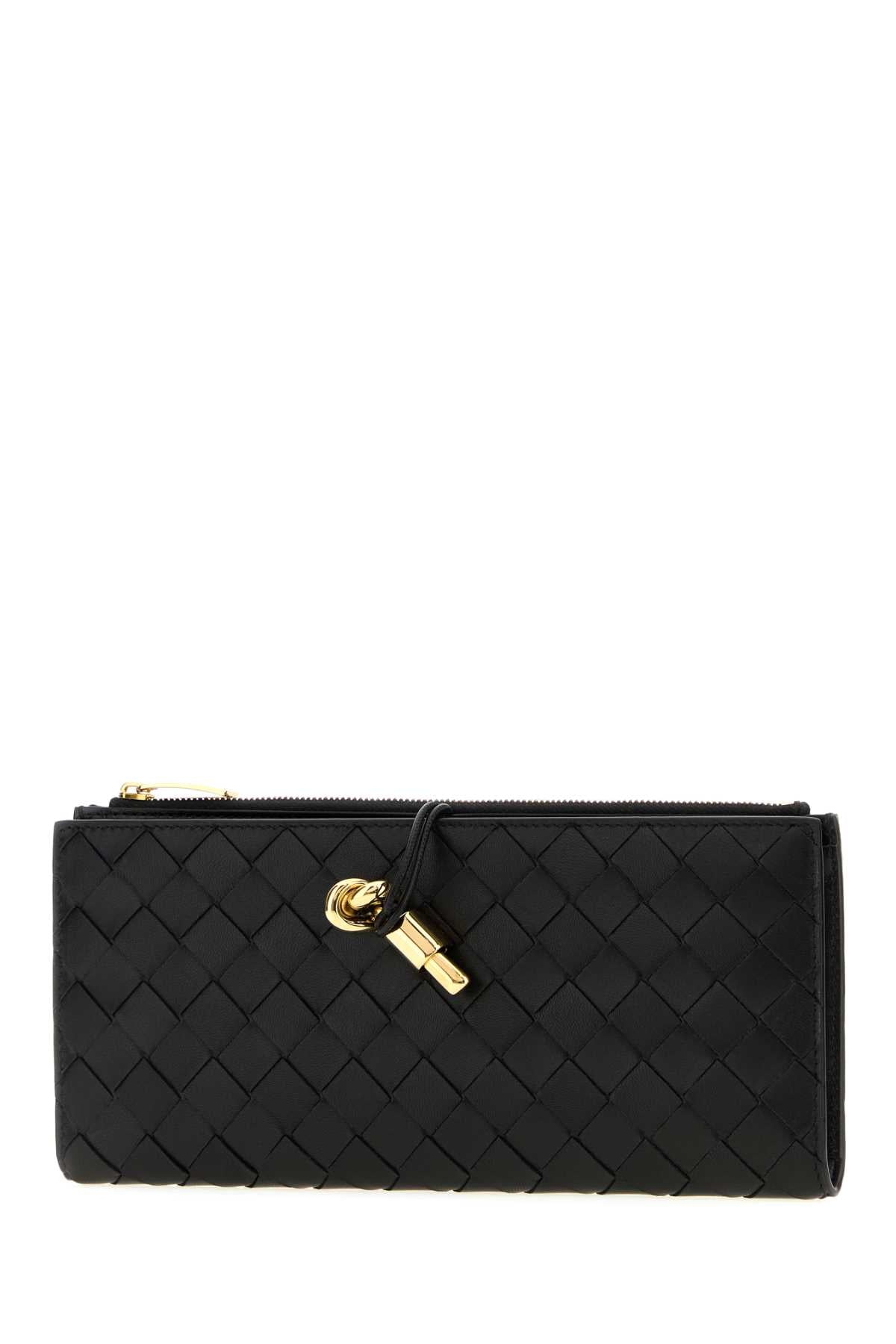 Bottega Veneta Women's Lambskin Wallet Clutch in Black - view 2