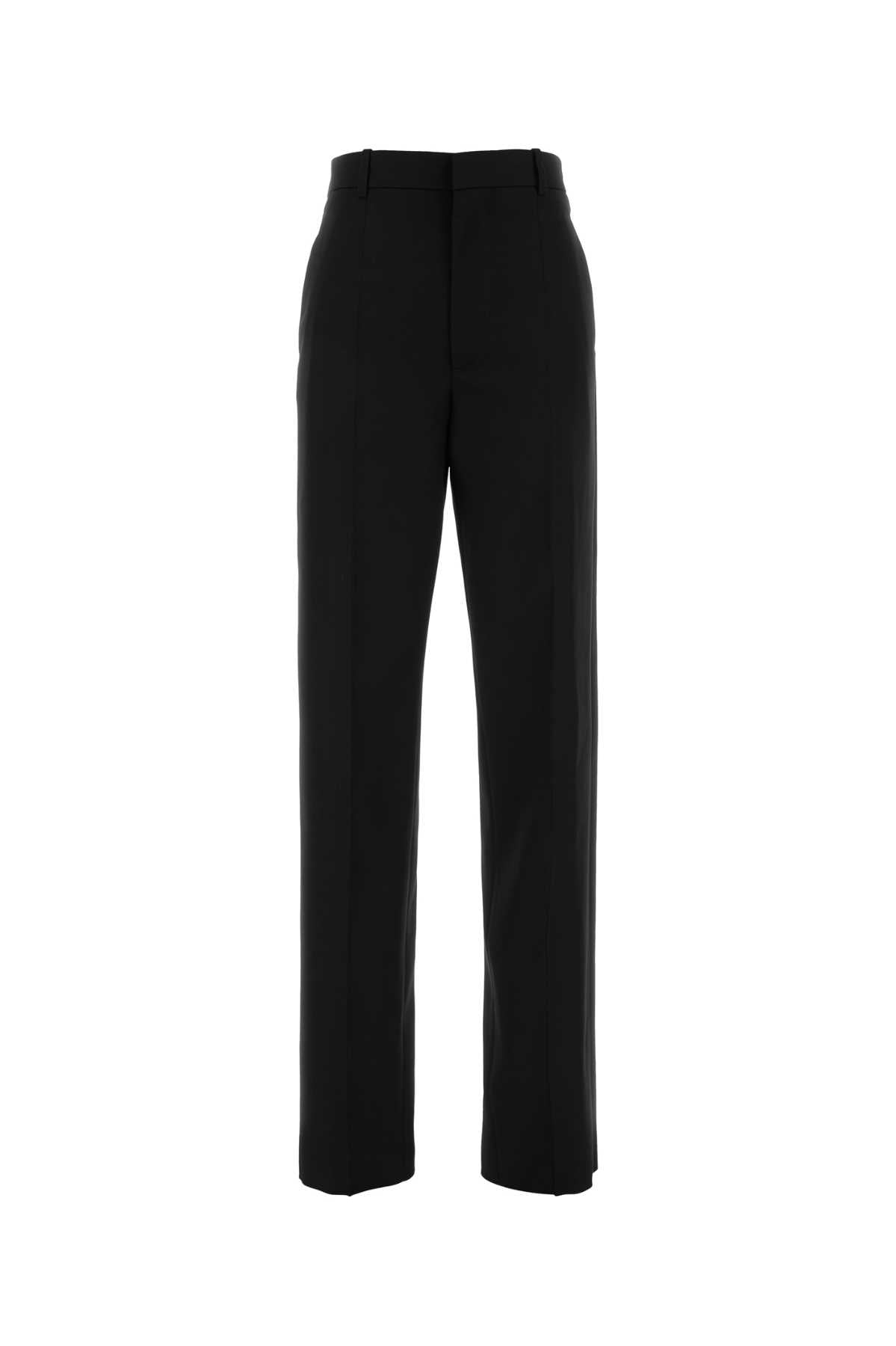 Bottega Veneta Women's Wool Split-Cuff Pants in Black - view 1