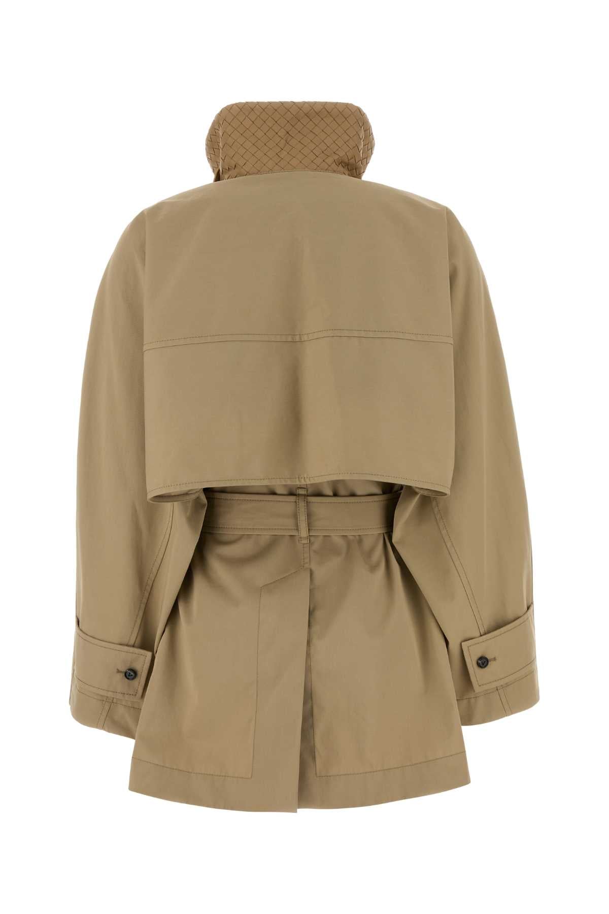 Bottega Veneta Women's Cotton Trench Coat in Camel - view 2