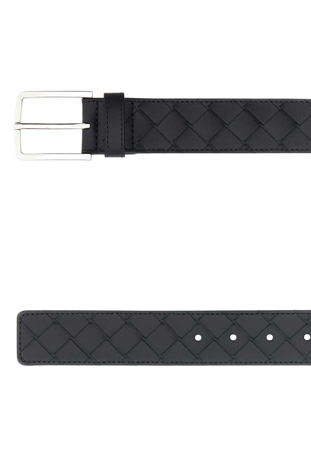 Bottega Veneta Men's Woven Leather Belt in Black - view 2